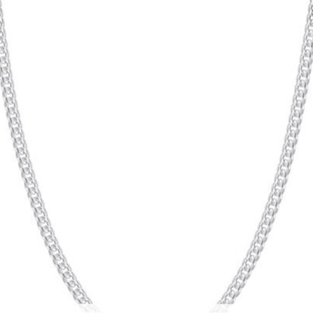 Ships in 1 week. Length of this silver chain is 24”. 1pc 925 Silver Cuban Chain